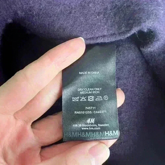 H&M  Women’s Purple Parisian Wool Baret Fall Winter Stylish Hat Preppy Soft - Picture 5 of 8